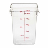 Cambro, CamSquare Food Container, 15 3/4" Deep, Clear, 22 qt