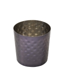 Arcata, French Fry Cup, 10 oz, Hammered, S/S, Black Titanium