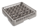 Culinary Essentials, 36-Comp Glass Rack, (1) 36-Comp Extenders, Comp Size: 2 7/8" Square, 4 13/16"H Max Inside, Open Bottom &
