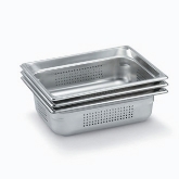 Vollrath, Super Pan 3 Food Pan, 1/2 Size, 2 1/2" Deep, S/S, Perforated