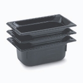 Vollrath, Super Pan Food Pan, 1/4 Size, 2 1/2" Deep, Black, High-Temp Plastic