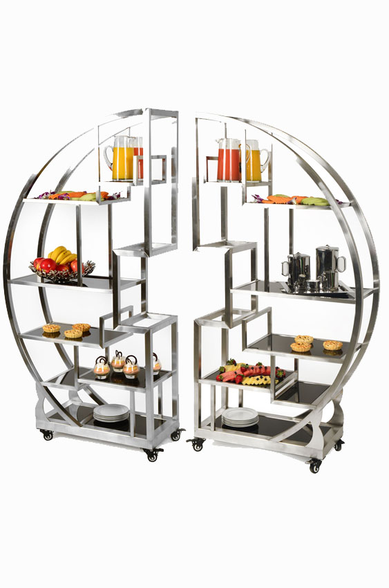 Eastern Tabletop Cartwheel Mobile Buffet