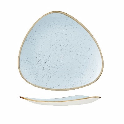 Churchill STONECAST Triangle Plate Duck Egg Blue Teller Porzellan 22,9 cm blau 