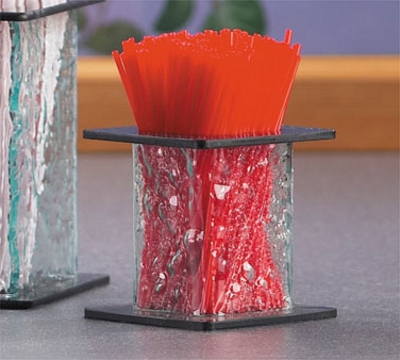Cal Mil Square Stir Stick Holder Glacier 3 1 2 Inches H Faux Glass Acrylic Rws 6591 R W Smith Co Your Source For Restaurant Dining Room Products Commercial Kitchen Supplies And Foodservice Equipment