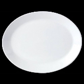 Steelite, Oval Coupe Platter, Simplicity, White, 15 1/2"
