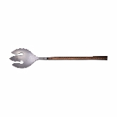 Arcata, Notched Serving Spoon, 12", S/S, Hammered Copper Handle