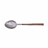 Arcata, Slotted Serving Spoon, 10", S/S, Hammered Copper Handle