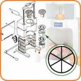 Sunkist Growers, Blade Cup, w/ Cover, 6 wedge, for Section Sizer Unit
