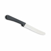 Vollrath Steak Knife, Round Tip, Black Plastic Textured Handle, 9" Blade Length