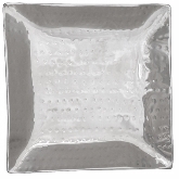 Arcata, Square Platter, 6 1/4" x 6 1/4", Hammered S/S, Double Wall