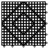 San Jamar, Versa-Mat Bar Mat Tile/Shelf Liner, 12" x 12", Black