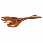 TableCraft Spoon / Fork Set, 12", Mahogany