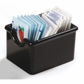 Carlisle Sugar Packet Caddy, Plastic, Holds 20 Packets, Black