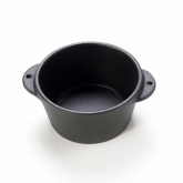 Arcata, Round Souffle Pot, 5.75 oz, 3 1/8" dia., Black, Cast Iron