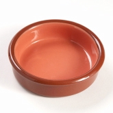 Arcata, Round Dish, Terracotta, Orange/Natural, 5 oz, 4" dia.