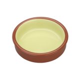 Arcata, Round Dish, Terracotta, Green/Natural, 5 oz, 4" dia.