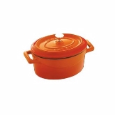 Arcata, Mini Oval Casserole Dish, 14.25 oz, 3 1/2" x 4 3/4", Orange, Cast Iron