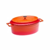 Arcata, Oval Casserole Dish, 5 qt, 11 3/8" dia., Orange, Cast Iron