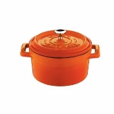 Arcata, Mini Round Casserole Dish, 11.75 oz, 4" dia., Orange, Cast Iron
