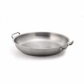 Culinary Essentials, Paella Pan, 12 1/2" dia., w/Cover, 18/8 S/S/Aluminum