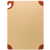 San Jamar, Saf-T-Grip Cutting Board, 18" x 24" x 1/2", Brown