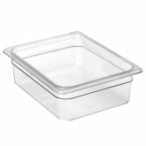 Cambro, Camwear Food Pan, 1/2 Size, 2 1/2" Deep, Clear, Plastic