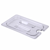 Cambro, Camwear Food Pan Cover, 1/4 Size, Notched, Clear, w/Handle