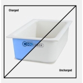 Carlisle, Coldmaster Coolcheck Food Pan, Full Size, 6" Deep, White/Blue, 15 qt