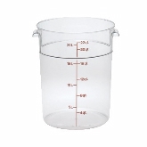 Cambro, Camwear Round Storage Container, 22 qt, 15" Deep, Clear