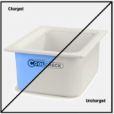 Carlisle, Coldmaster Coolcheck Food Pan, 1/2 Size, 6" Deep, White/Blue, 6 qt