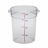 Cambro, Camwear Round Storage Container, 4 qt, 8 9/16" Deep, Clear