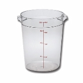 Cambro, Camwear Round Storage Container, 8 qt, 10 7/8" Deep, Clear
