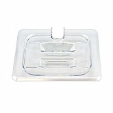 Cambro, Camwear Food Pan Cover, 1/6 Size, Notched, w/Handle, Clear