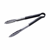 Culinary Essentials, Utility Tong, 12"L, S/S, Black Handle