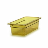 Cambro, H-Pan, 1/3 Size, 4" Deep, Plastic Hi-Temp, Amber