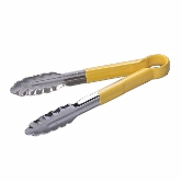 Culinary Essentials, Utility Tong, 9"L, S/S, Yellow Handle