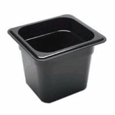 Cambro, Camwear Food Pan, 1/6 Size, 6" Deep, Black, Polycarbonate