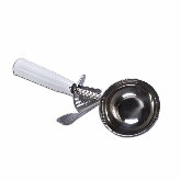 Culinary Essentials, Disher, Size 6, 4.70 oz, White Handle