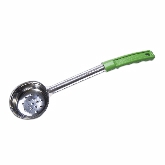 Culinary Essentials, Perforated Portion Server, 4 oz, S/S, Green Handle