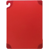 San Jamar, Saf-T-Grip Cutting Board, Red, 18" x 24" x 1/2"
