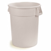 Carlisle Bronco Waste Container, 32 gallon, Round, White