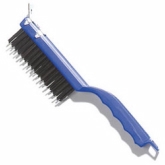 Carlisle Sparta Scratch Brush, 11 1/2" Plastic Handle w/Scraper