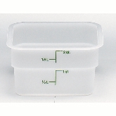 Cambro, Square Food Container, 2 qt, 3 7/8" Deep, White