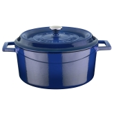 Arcata, Cast Iron Casserole Dish, Round, 4.75 qt, Blue