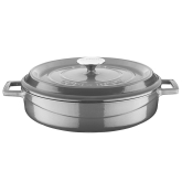 Arcata, Cast Iron Casserole Dish, Multi Purpose, Round, 6 qt, Gray