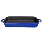 Arcata, Cast Iron Roaster and Baking Tray, Rectangular, 5.1 qt, Blue