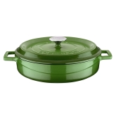 Arcata, Cast Iron Casserole Dish, Multi Purpose, Round, 6 qt, Green