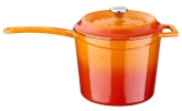 Arcata, Cast Iron Sauce Pan, Round, 3.4 qt, Orange