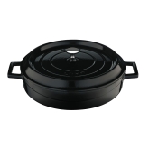 Arcata, Cast Iron Casserole Dish, Multi Purpose, Round, 6 qt, Black