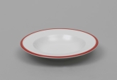 Alani, Rim Soup Plate, 9", Thin Rim, Tempo Red